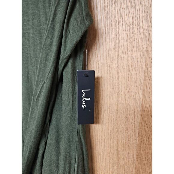 Lulus Large Olive Green Turtleneck Shift Dress New - Picture 2 of 9
